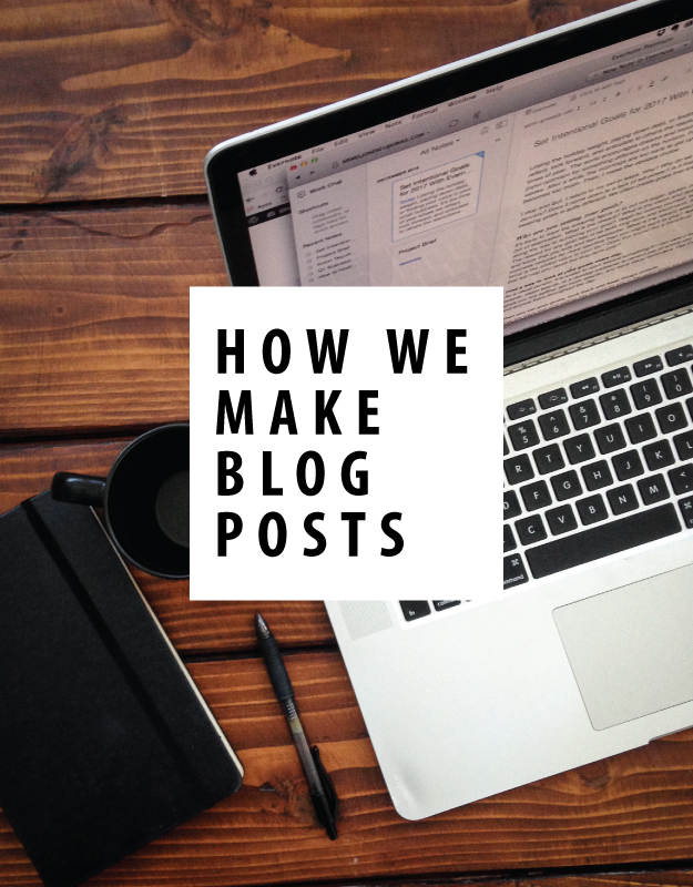 How we make blog posts