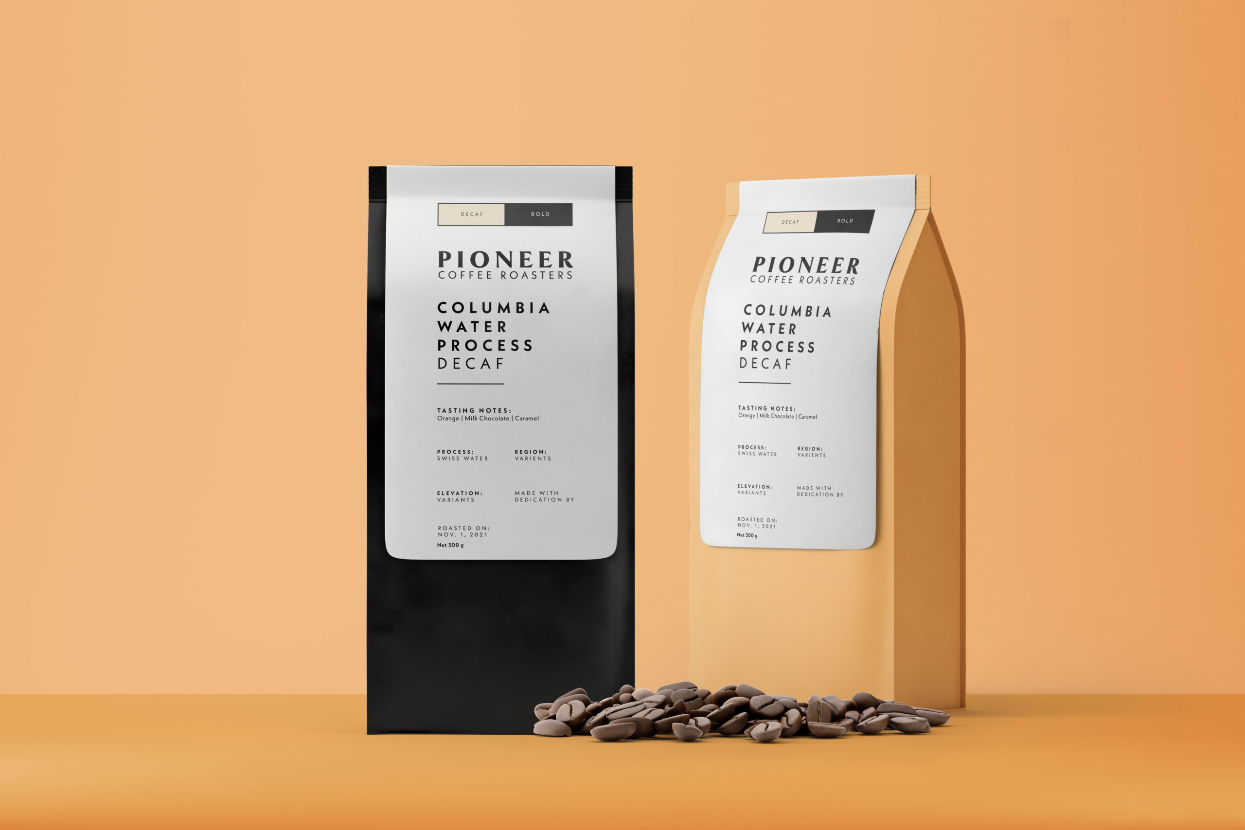 Pioneer Coffee Roasters Packaging